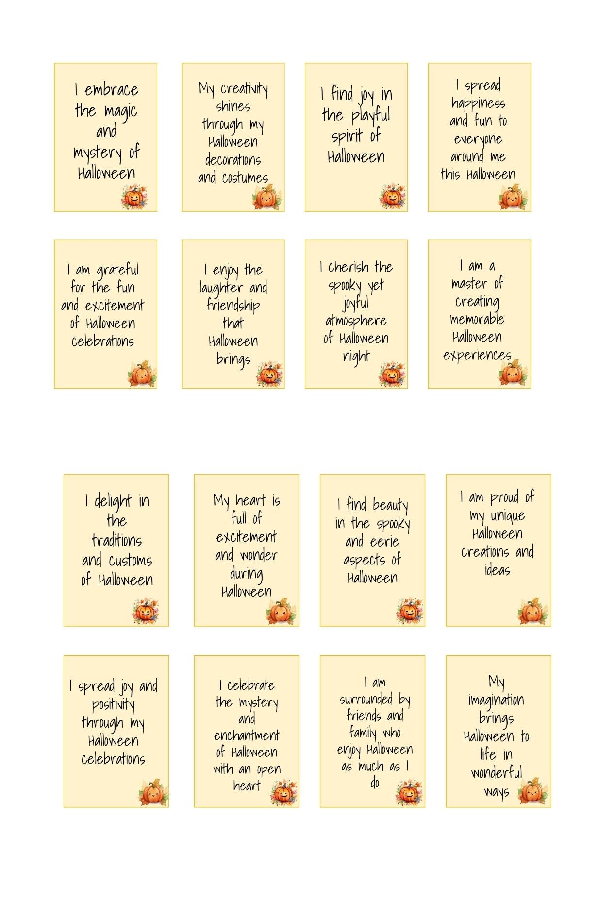 Halloween Journal and Affirmations PLR